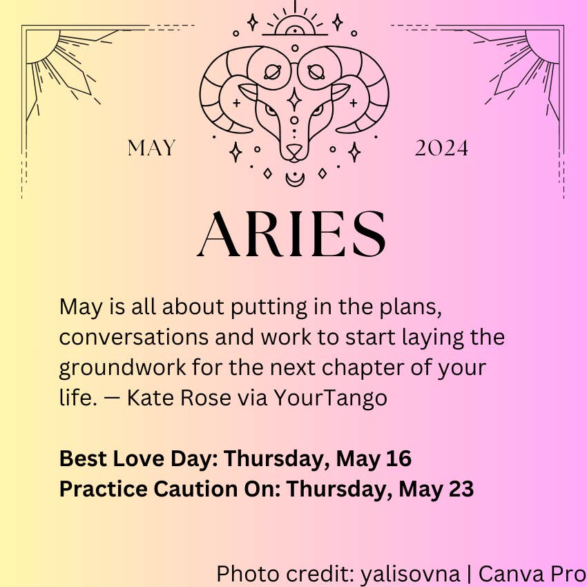 Aries May Horoscope: New beginnings and challenges.