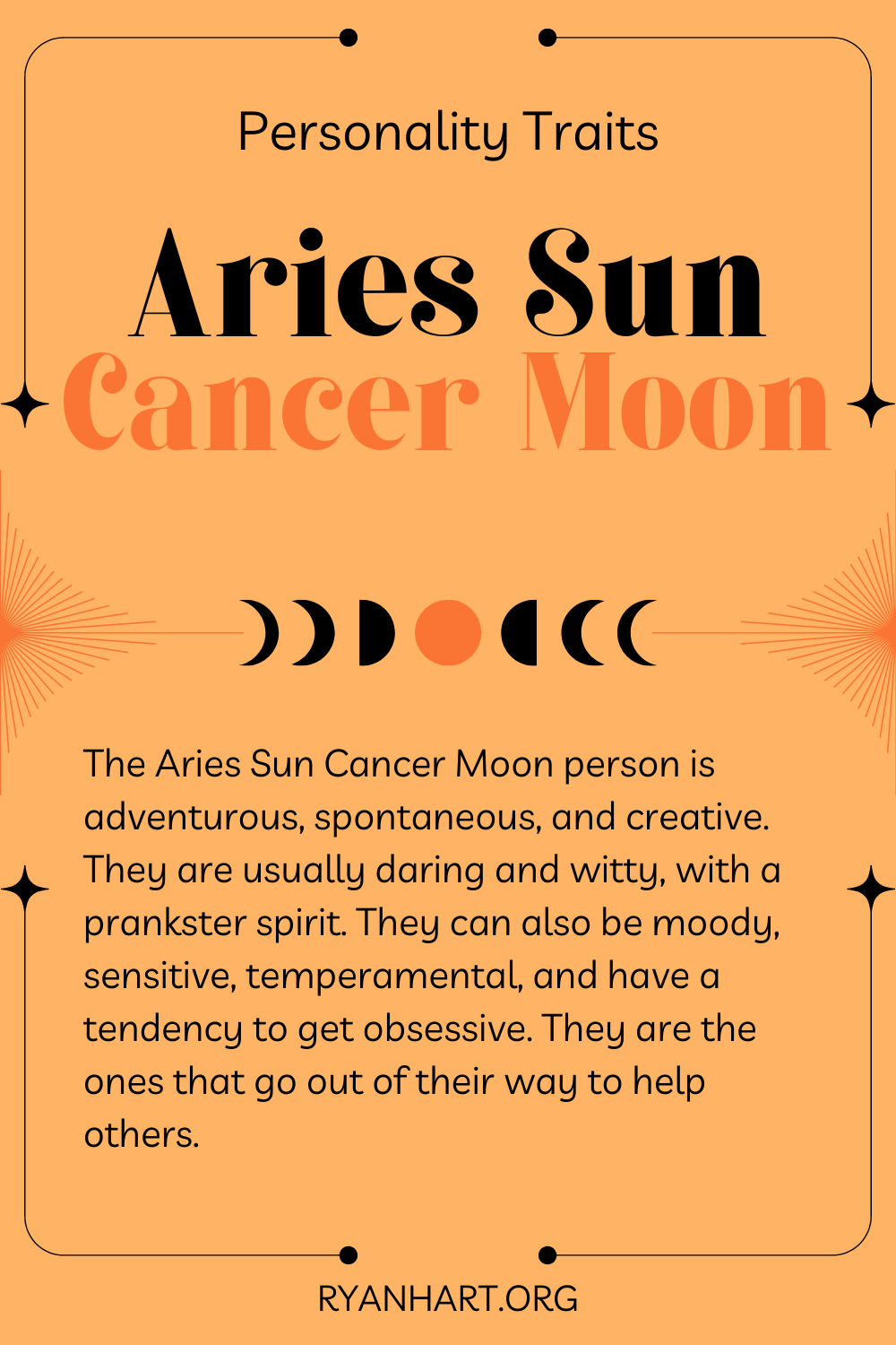 Sun Cancer + Moon Aries: What's your personality like?
